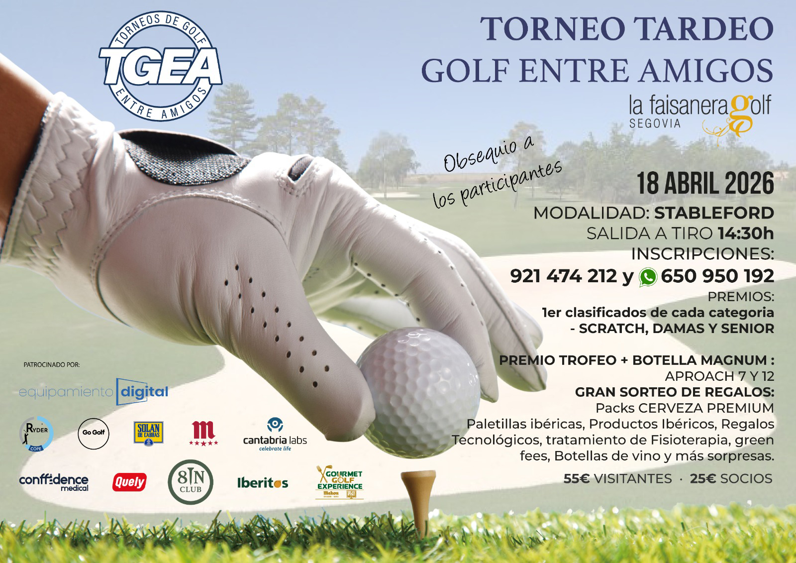 CARTEL GOLF ENTR EAMIGOS