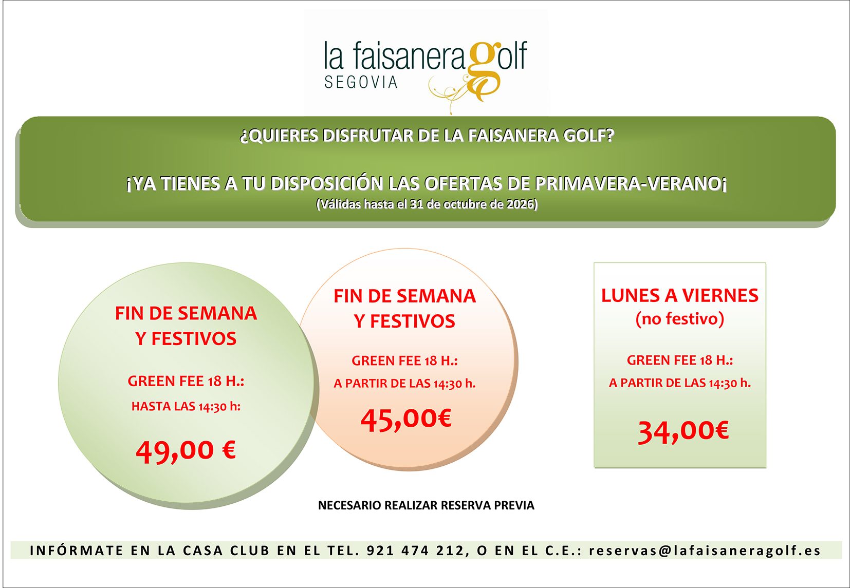 OFERTAS GF. PRIMAVERA VERANO 2026